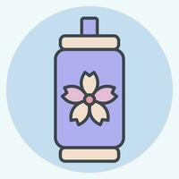 icoon ingeblikt water. verwant naar sakura festival symbool. kleur maat stijl. gemakkelijk ontwerp bewerkbaar. gemakkelijk illustratie vector