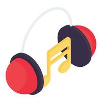 premie downloaden icoon van luisteren muziek- vector