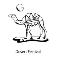 modieus woestijn festival vector