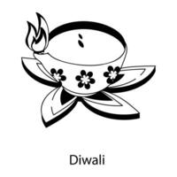 modieus diwali concepten vector