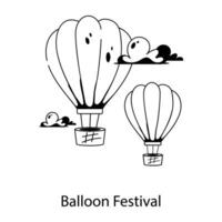 modieus ballon festival vector