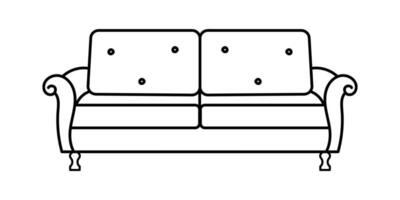 sofa lijn pictogrammen. meubilair ontwerp. verzameling van sofa illustratie. modern meubilair reeks geïsoleerd Aan wit achtergrond. vector