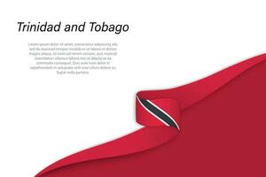 Golf vlag van Trinidad en Tobago met copyspace achtergrond vector