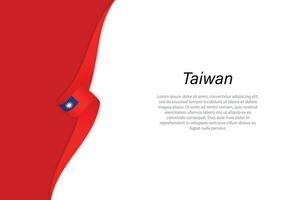 Golf vlag van Taiwan met copyspace achtergrond vector