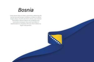 Golf vlag van Bosnië met copyspace achtergrond vector