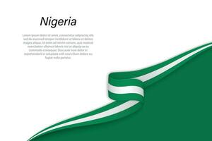 Golf vlag van Nigeria met copyspace achtergrond vector