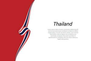 Golf vlag van Thailand met copyspace achtergrond vector