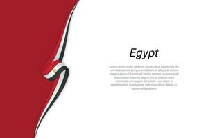 Golf vlag van Egypte met copyspace achtergrond vector