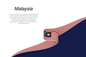 Golf vlag van Maleisië met copyspace achtergrond vector