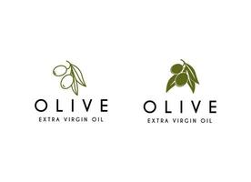 olijf- olie logo ontwerp vector icoon natuur schoonheid en Gezondheid