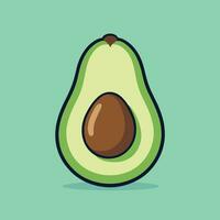 schattig avocado vector illustratie