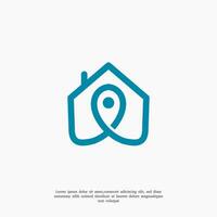 huis pin logo ontwerp sjabloon vector