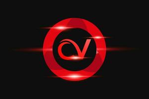 CV rood logo ontwerp. vector logo ontwerp voor bedrijf.