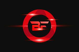 bf rood logo ontwerp. vector logo ontwerp voor bedrijf.