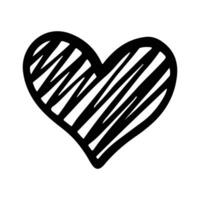 hart tekening tekenfilm element voor liefde kaarten, uitnodigingen, of Valentijnsdag dag decoratie geïsoleerd in wit achtergrond vector