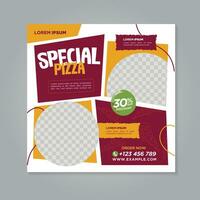 restaurant eten sociale media banner post ontwerpsjabloon vector