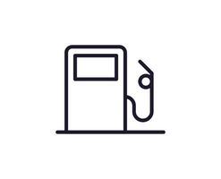 single lijn icoon van gas- station Aan geïsoleerd wit achtergrond. hoog kwaliteit bewerkbare beroerte voor mobiel appjes, web ontwerp, websites, online winkels enz. vector