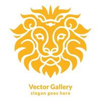 vrij vector vlak Chinese nieuw jaar leeuw dans illustratie en leeuw gezicht logo