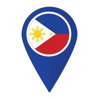 Filippijnen vlag Aan kaart nauwkeurig icoon geïsoleerd. vlag van Filippijnen vector