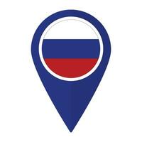 Rusland vlag Aan kaart nauwkeurig icoon geïsoleerd. vlag van Rusland vector