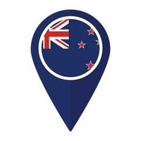 nieuw Zeeland vlag Aan kaart nauwkeurig icoon geïsoleerd. vlag van nieuw Zeeland vector