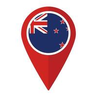 nieuw Zeeland vlag Aan kaart nauwkeurig icoon geïsoleerd. vlag van nieuw Zeeland vector
