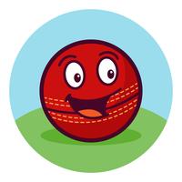 Cricket bal cartoon vector