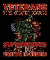veteranen t overhemd ontwerp. vector
