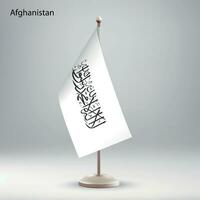 vlag van afghanistan hangende Aan een vlag stellage. vector
