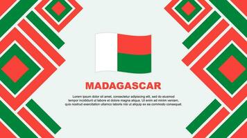 Madagascar vlag abstract achtergrond ontwerp sjabloon. Madagascar onafhankelijkheid dag banier behang vector illustratie. Madagascar