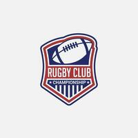 rugby logo insigne en sticker vector