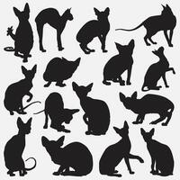 sphynx kat silhouet reeks vector