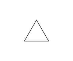 driehoek omhoog pijl of piramide lijn kunst vector icoon. elementen van meetkundig figuur icoon voor concept apps en websites en ontwikkeling - vector