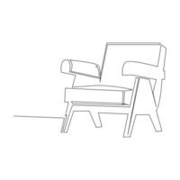 single en dubbele sofa doorlopend een lijn schets vector tekening en sofa met lamp of fabriek ontwerp kunst illustratie