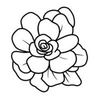 hand- getrokken gemakkelijk bloem illustratie vector