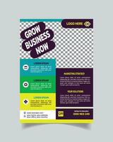 bedrijf agentschap folder en vernieuwend bedrijf brochure creatief agentschap poster a4 vector