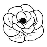 hand- getrokken gemakkelijk bloem illustratie vector