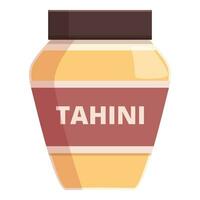 Tahini voedsel icoon tekenfilm vector. keuken room Plakken vector