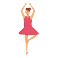 school- ballerina dans icoon tekenfilm vector. werkzaamheid beweging vector