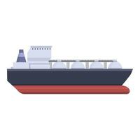 maritiem vrachtwagen tank icoon tekenfilm vector. gas- vervoerder schip vector