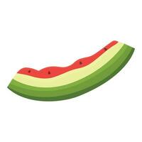 plak van watermeloen verspilling icoon tekenfilm vector. plastic voedsel vector