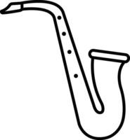 saxofoon schets vector illustratie icoon