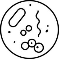 bacterie schets vector illustratie icoon