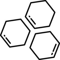 moleculen schets vector illustratie icoon