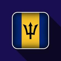 vlak Barbados vlag achtergrond vector illustratie