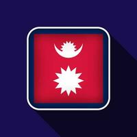 vlak Nepal vlag achtergrond vector illustratie