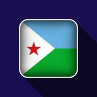 vlak Djibouti vlag achtergrond vector illustratie