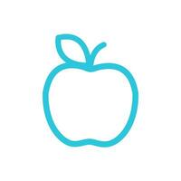 fruit appel. van blauw icoon set. vector