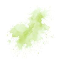 abstracte groene aquarel water splash op een witte achtergrond vector