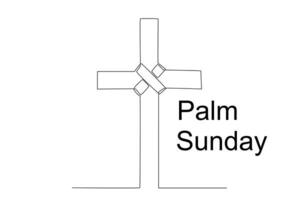 de kruis teken is een teken van de palm zondag viering vector